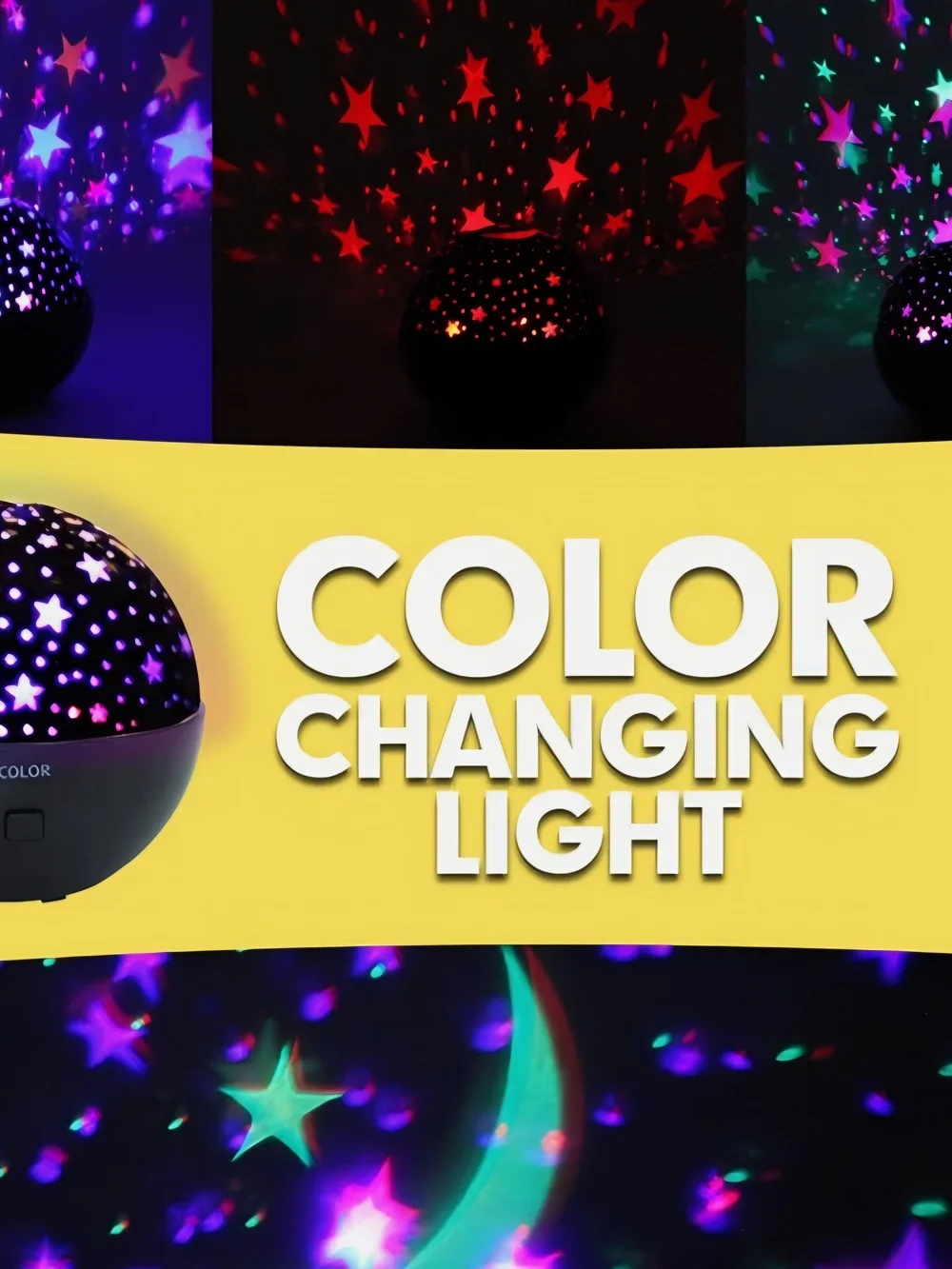 New LED Projector Nightlight – Starry Sky Room Decor (NIB)